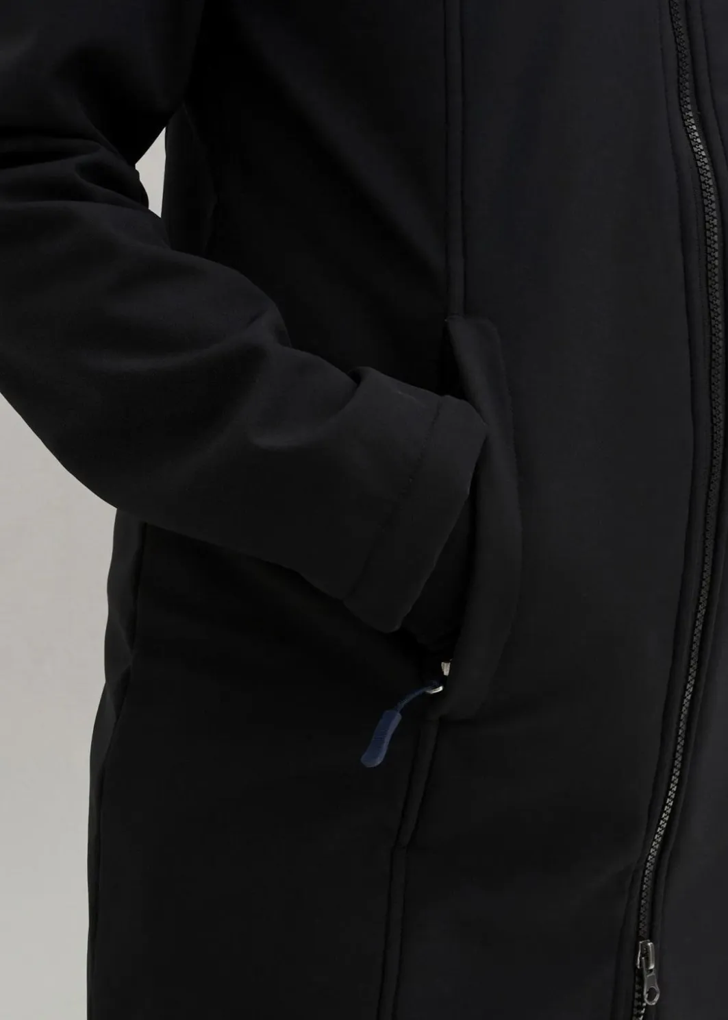 Damen bonprix Jacken & Mäntel|Bekleidung·Hosen|wasserabweisende Funktions-Softshell-Longjacke, Kuschelfleece