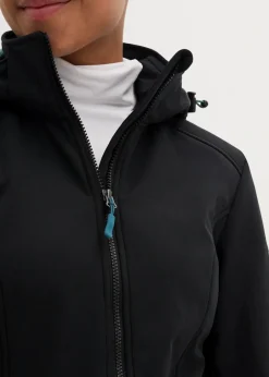 Damen bonprix Jacken & Mäntel|Bekleidung·Hosen|wasserabweisende Funktions-Softshell-Longjacke, Kuschelfleece