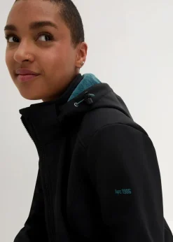 Damen bonprix Jacken & Mäntel|Bekleidung·Hosen|wasserabweisende Funktions-Softshell-Longjacke, Kuschelfleece