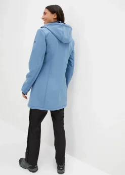 Damen bonprix Bekleidung·Hosen|Jacken & Mäntel|wasserabweisende Funktions-Softshell-Longjacke, Kuschelfleece