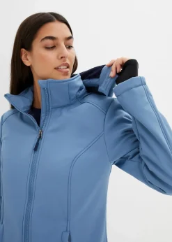 Damen bonprix Bekleidung·Hosen|Jacken & Mäntel|wasserabweisende Funktions-Softshell-Longjacke, Kuschelfleece