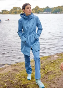 Damen bonprix Bekleidung·Hosen|Jacken & Mäntel|wasserabweisende Funktions-Softshell-Longjacke, Kuschelfleece