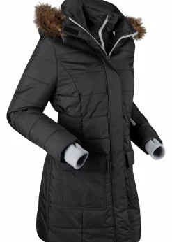 Clearance wasserabweisende Funktions-Longjacke in 2-in-1-Optik, gesteppt Damen Bekleidung·Hosen|Jacken & Mäntel