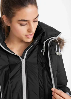 Clearance wasserabweisende Funktions-Longjacke in 2-in-1-Optik, gesteppt Damen Bekleidung·Hosen|Jacken & Mäntel