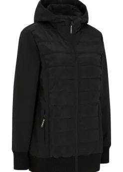 Damen bonprix Bekleidung·Jumpsuits|Bekleidung·Sweat|wasserabweisende, hybrid Steppjacke mit Materialmix