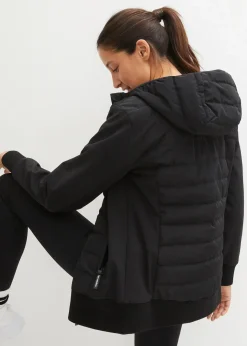 Damen bonprix Bekleidung·Jumpsuits|Bekleidung·Sweat|wasserabweisende, hybrid Steppjacke mit Materialmix