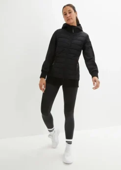 Damen bonprix Bekleidung·Jumpsuits|Bekleidung·Sweat|wasserabweisende, hybrid Steppjacke mit Materialmix