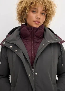 Damen bonprix Bekleidung·Hosen|Jacken & Mäntel|Wasserabweisende Outdoorjacke, 2in1-Optik