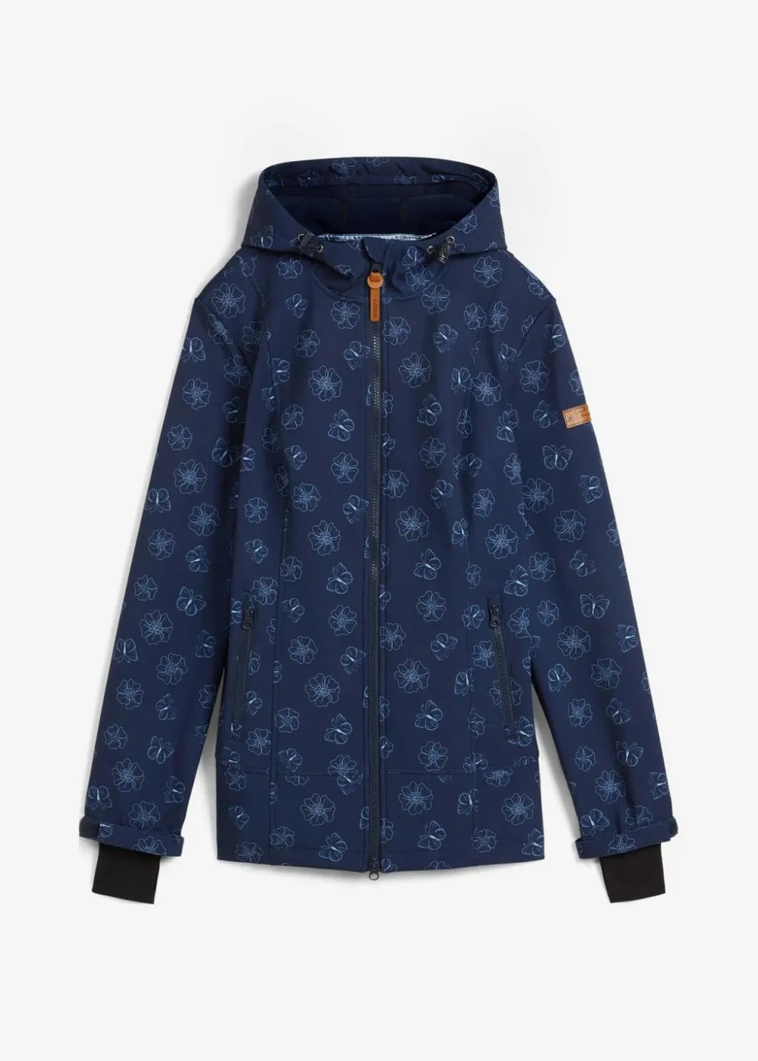 Damen bonprix Bekleidung·Hosen|Jacken & Mäntel|Wasserabweisende Softshelljacke mit Blumenmuster