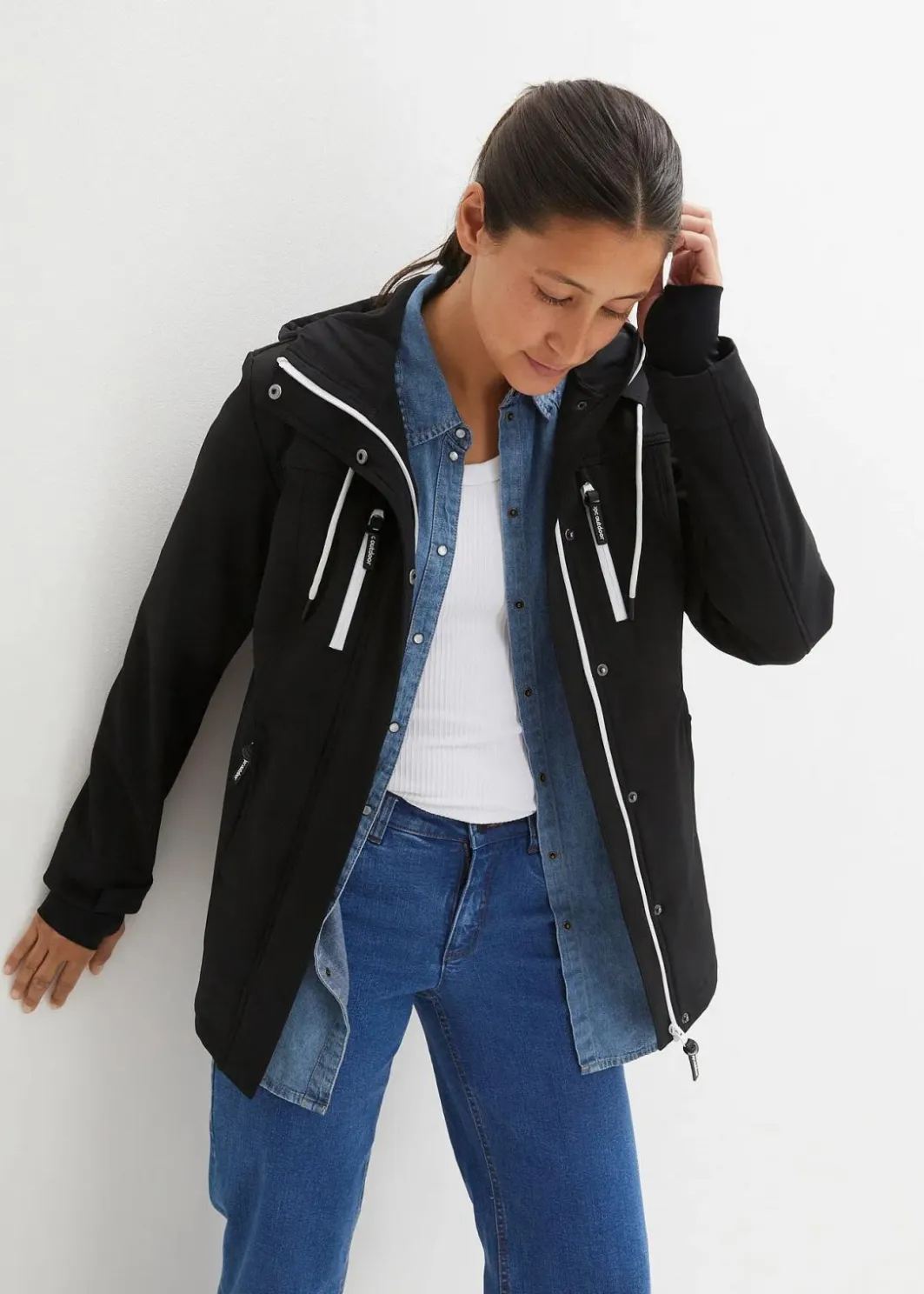 wasserabweisende Softshelljacke Damen Nachhaltigere Materialien|Jacken & Mäntel