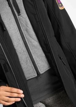 Damen bonprix Bekleidung·Hosen|Jacken & Mäntel|wasserabweisende Softshell-Longjacke, 2 in 1-Optik