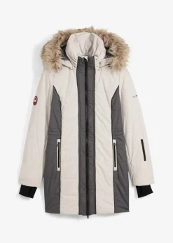 Online wasserabweisender Outdoor-Kurzmantel mit Fellimitat Damen Bekleidung·Hosen|Jacken & Mäntel