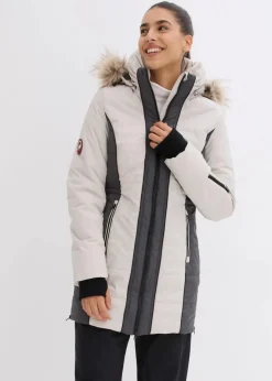 Online wasserabweisender Outdoor-Kurzmantel mit Fellimitat Damen Bekleidung·Hosen|Jacken & Mäntel