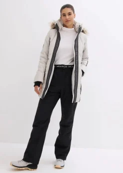 Online wasserabweisender Outdoor-Kurzmantel mit Fellimitat Damen Bekleidung·Hosen|Jacken & Mäntel