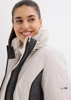 Online wasserabweisender Outdoor-Kurzmantel mit Fellimitat Damen Bekleidung·Hosen|Jacken & Mäntel