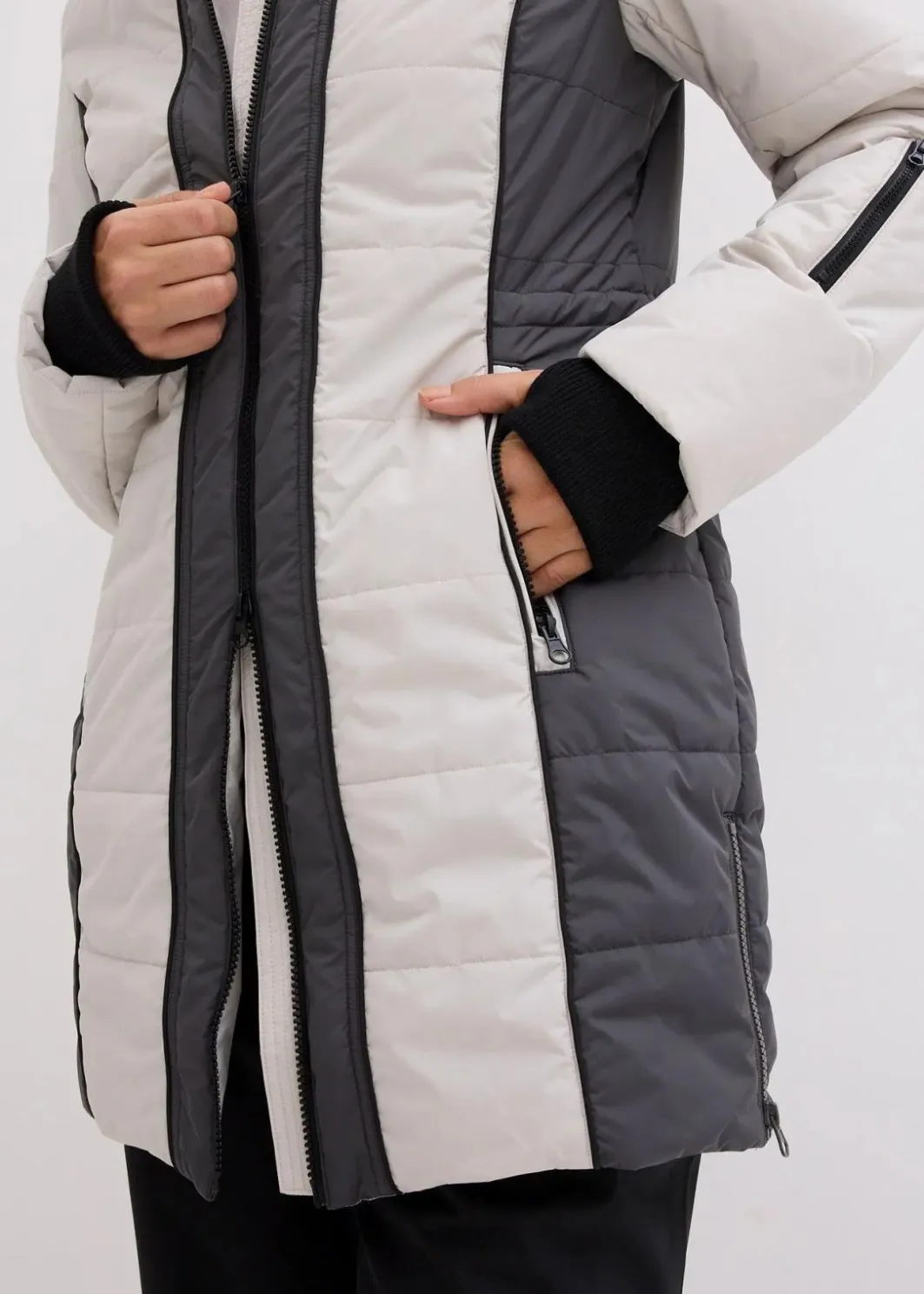Online wasserabweisender Outdoor-Kurzmantel mit Fellimitat Damen Bekleidung·Hosen|Jacken & Mäntel