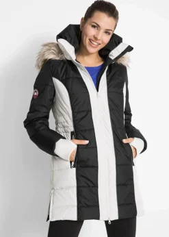Hot wasserabweisender Outdoor-Kurzmantel mit Fellimitat Damen Jacken & Mäntel|Bekleidung·Hosen