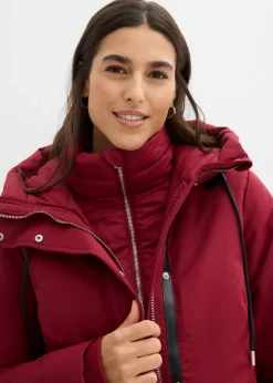 Damen bonprix Bekleidung·Hosen|Jacken & Mäntel|wasserabweisender Outdoor-Mantel, 2in1 Optik