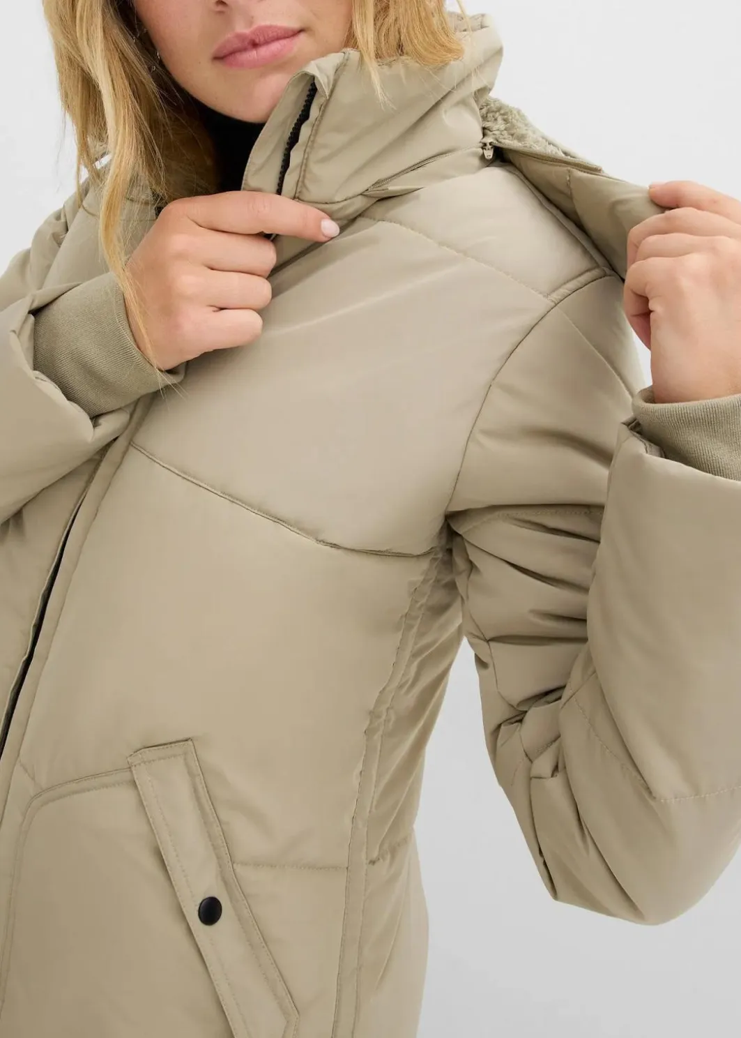 Damen bonprix Bekleidung·Hosen|Jacken & Mäntel|wasserabweisender Steppmantel