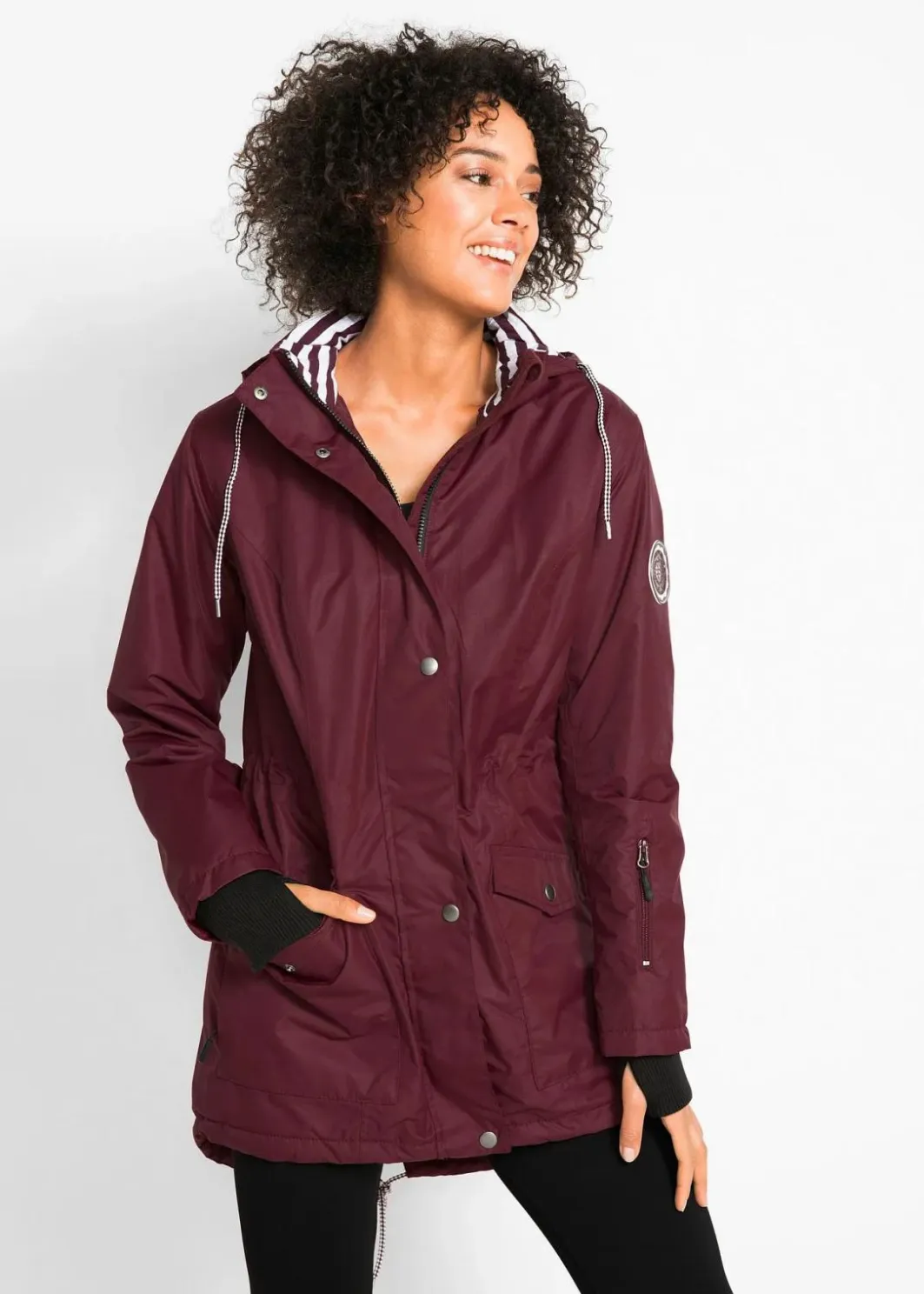 Damen bonprix Nachhaltigere Materialien|Jacken & Mäntel|wasserdichte Funktions-Übergangsjacke