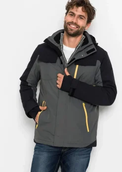 Discount wasserdichte Funktionsjacke mit abnehmbarer Kapuze Herren Große Größen|Outdoorbekleidung