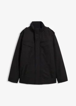 Outlet Wasserdichte Funktionsjacke mit Roll-in-Kapuze und Schulterklappen Herren Große Größen|Jacken & Mäntel