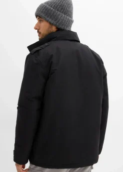 Outlet Wasserdichte Funktionsjacke mit Roll-in-Kapuze und Schulterklappen Herren Große Größen|Jacken & Mäntel