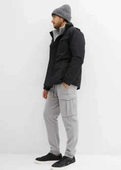 Outlet Wasserdichte Funktionsjacke mit Roll-in-Kapuze und Schulterklappen Herren Große Größen|Jacken & Mäntel