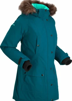 Damen bonprix Bekleidung·Hosen|Jacken & Mäntel|wasserdichte Funktions-Outdoor-Longjacke mit Kapuze