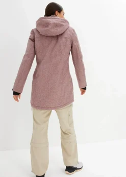 Damen bonprix Bekleidung·Hosen|Jacken & Mäntel|wasserdichte Funktions-Outdoor-Longjacke mit Teddyfleece