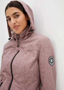 Damen bonprix Bekleidung·Hosen|Jacken & Mäntel|wasserdichte Funktions-Outdoor-Longjacke mit Teddyfleece