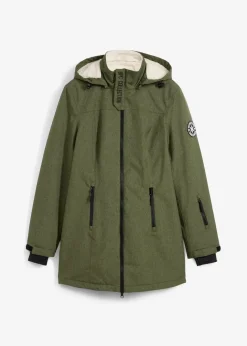 wasserdichte Funktions-Outdoor-Longjacke mit Teddyfleece Damen Jacken & Mäntel|Bekleidung·Hosen