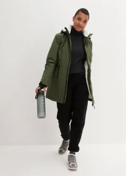 wasserdichte Funktions-Outdoor-Longjacke mit Teddyfleece Damen Jacken & Mäntel|Bekleidung·Hosen