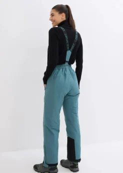 Clearance wasserdichte Ski Funktions-Thermohose mit abnehmbaren Trägern Damen Hosen|Sportbekleidung