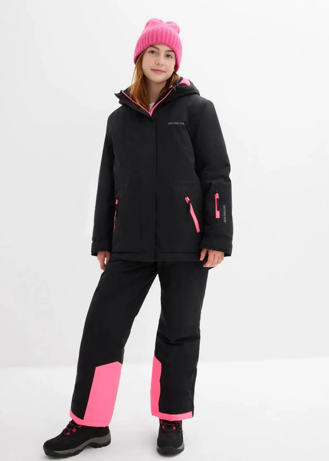 Kinder bonprix Mädchen 9-16 Jahre·Jacken & Outdoor|Wasserdichte Skijacke mit sportiven Details