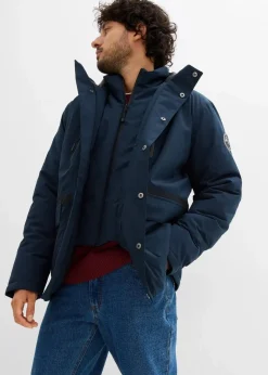 Outlet wasserdichte Winter-Funktionsjacke mit Windfang Herren Große Größen|Outdoorbekleidung