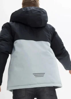Hot wasserdichte Winterjacke im Colourblocking mit Kapuze Kinder Jungen 9-16 Jahre·Jacken & Outdoor|Jungen 2-8 Jahre·Nachhaltigere Materialien