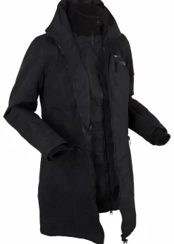 Damen bonprix Bekleidung·Hosen|Jacken & Mäntel|wasserdichter Funktions-Outdoor-Übergangsmantel mit Kapuze, 2 in 1-Optik