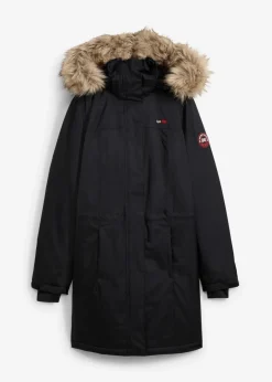 Damen bonprix Bekleidung·Hosen|Jacken & Mäntel|wasserdichter, warmer Funktions-Outdoor-Mantel mit Fellimitat