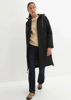 Damen bonprix Bekleidung·Hosen|Jacken & Mäntel|wasserdichter, wattierter Regenmantel in Midi-Länge
