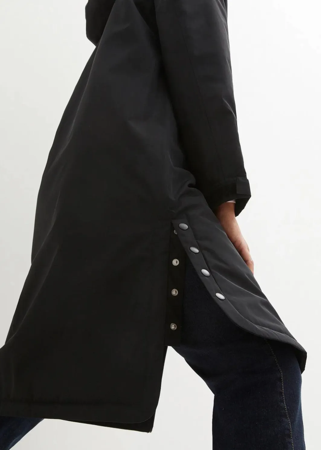 Damen bonprix Bekleidung·Hosen|Jacken & Mäntel|wasserdichter, wattierter Regenmantel in Midi-Länge