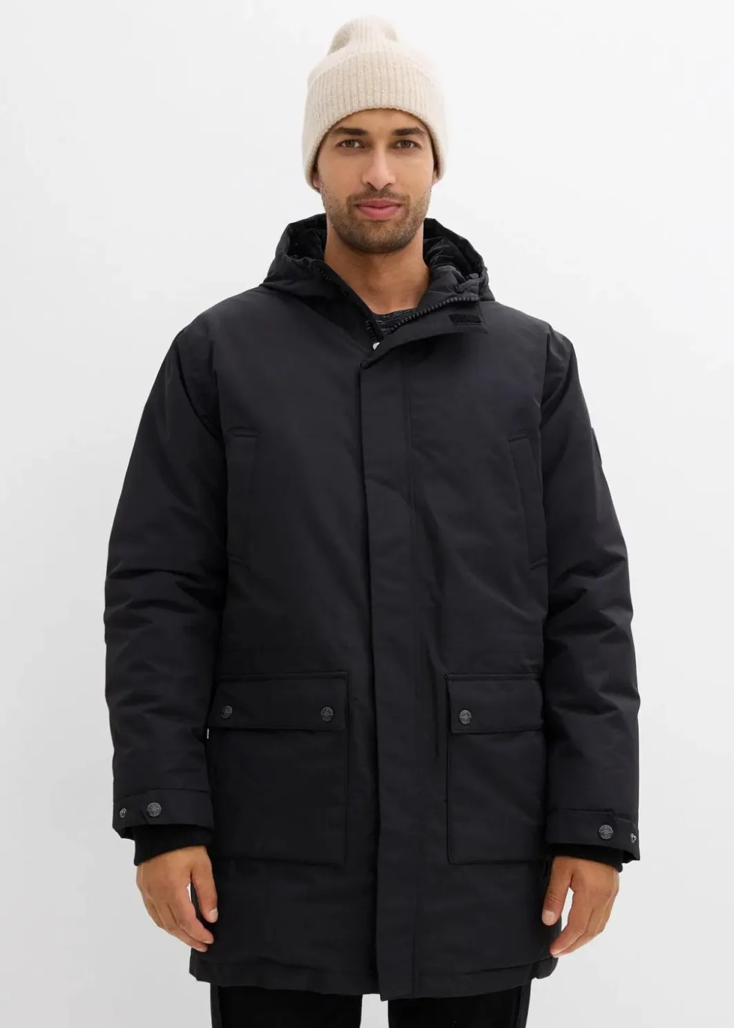 Outlet wasserdichter Winter-Funktionsparka mit Echtdaunen Herren Große Größen|Outdoorbekleidung