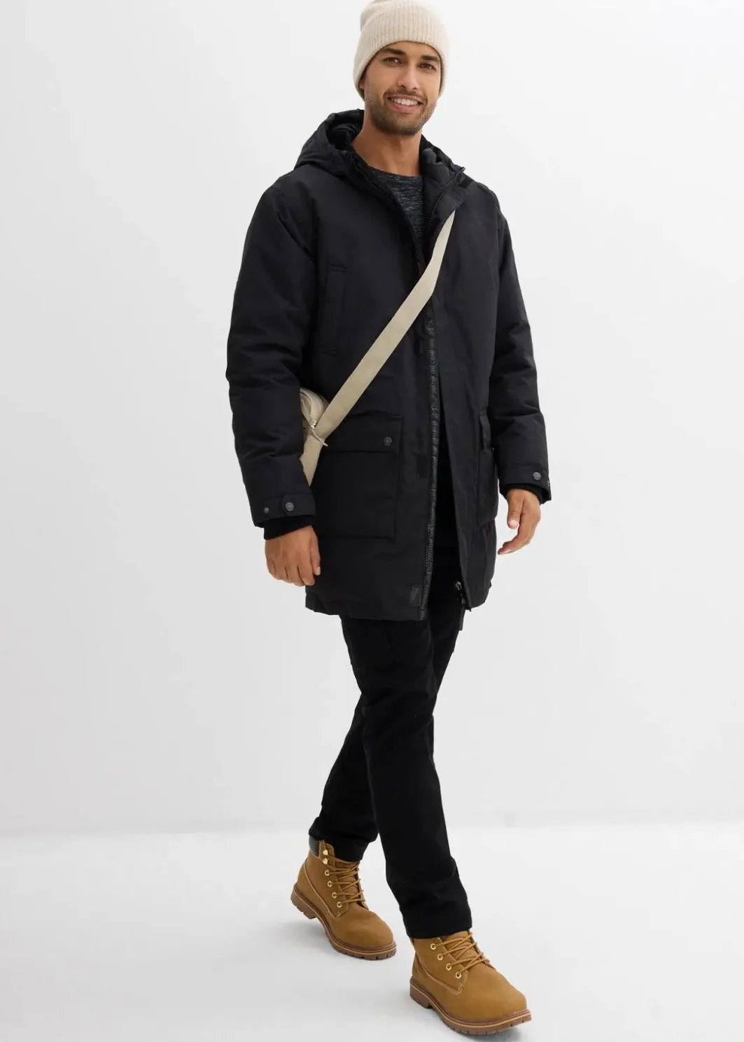 Outlet wasserdichter Winter-Funktionsparka mit Echtdaunen Herren Große Größen|Outdoorbekleidung