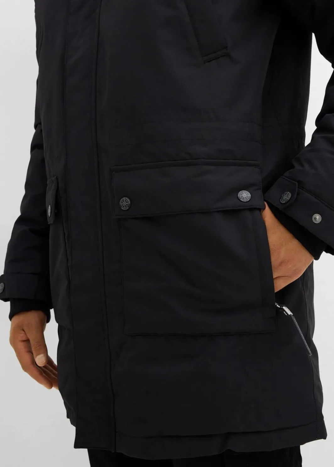 Outlet wasserdichter Winter-Funktionsparka mit Echtdaunen Herren Große Größen|Outdoorbekleidung