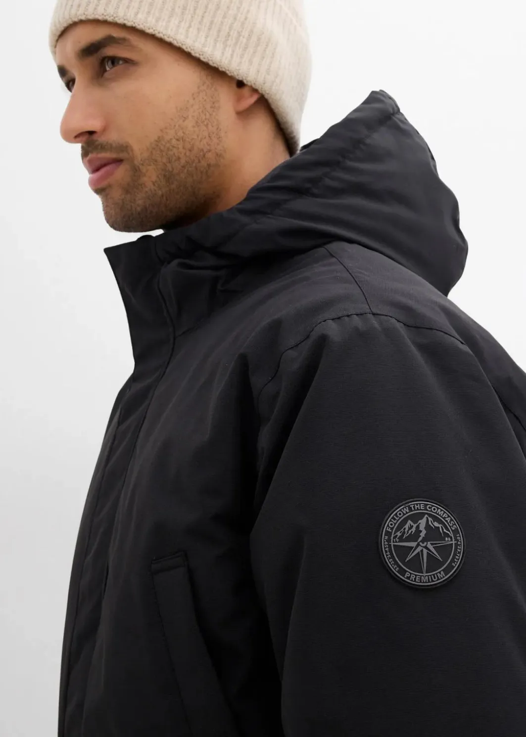 Outlet wasserdichter Winter-Funktionsparka mit Echtdaunen Herren Große Größen|Outdoorbekleidung