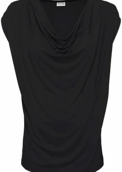 Damen bonprix Shirts & Tops|Nachhaltigere Materialien|Wasserfall-Shirt aus Viskose-Mix