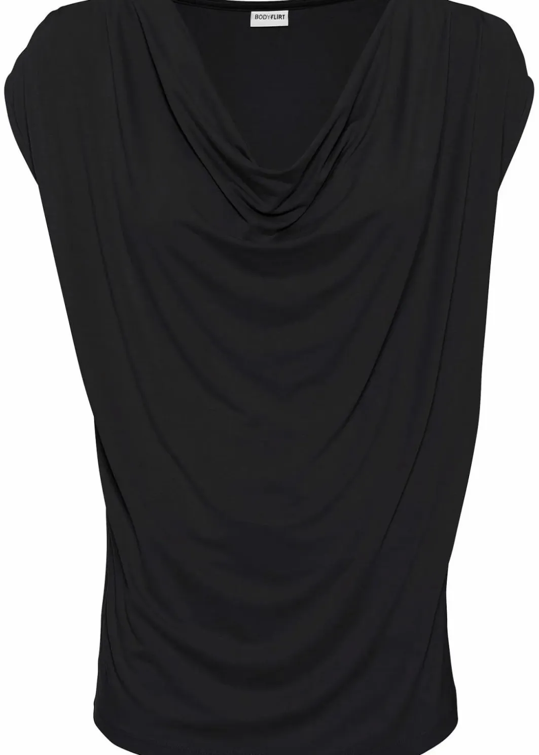 Damen bonprix Shirts & Tops|Nachhaltigere Materialien|Wasserfall-Shirt aus Viskose-Mix