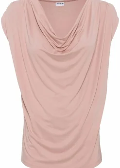 Damen bonprix Nachhaltigere Materialien|Shirts & Tops|Wasserfall-Shirt aus Viskose-Mix