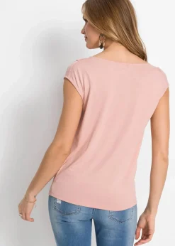 Damen bonprix Nachhaltigere Materialien|Shirts & Tops|Wasserfall-Shirt aus Viskose-Mix