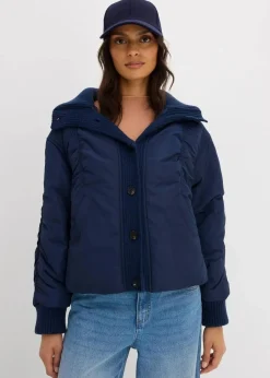 Discount Wattierte Jacke mit Strickbündchen Damen Nachhaltigere Materialien|Jacken & Mäntel